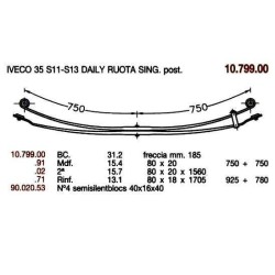 KIT RFZO. T PAR IVECO DAILY 35 S11 80/18 925+780