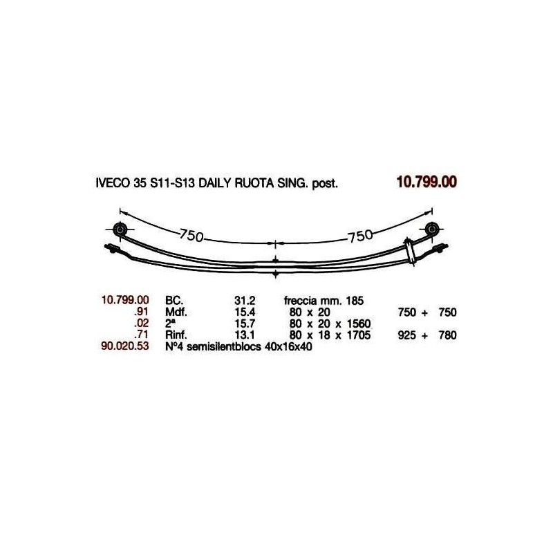 KIT RFZO. T PAR IVECO DAILY 35 S11 80/18 925+780