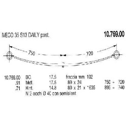 KIT RFZO T PAR IVECO 35S 12HPI 80/27 690+660