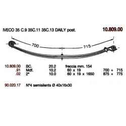 1ª T. PAR. IVECO DAILY 35C.11 60/19 700+715 C/S