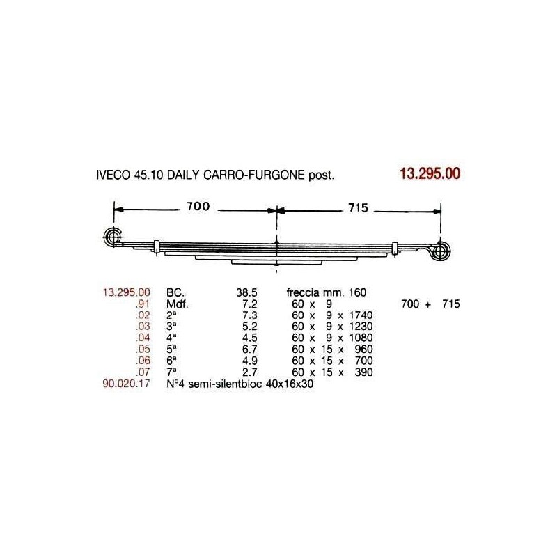BTA. T. IVECO DAILY 60/9 700+715 C/SIL