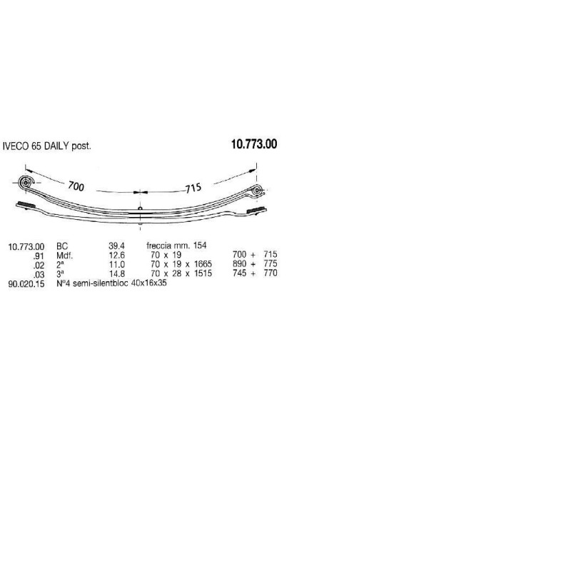 KIT RFZO T PAR IVECO DAILY 70/19 745+770