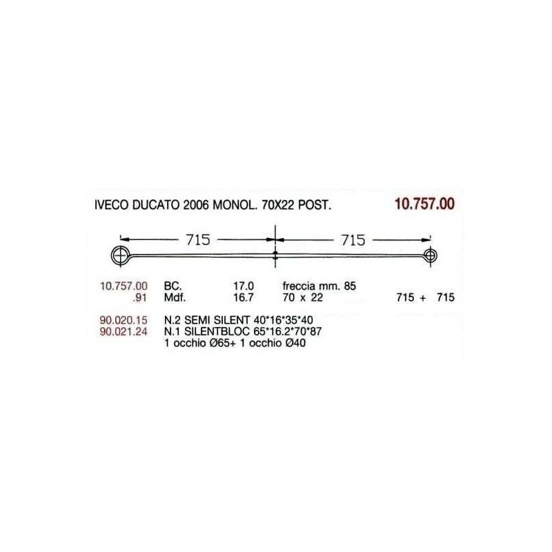 BTA. T. PAR. IVECO DUCATO 70/22 715+715 C/SILE