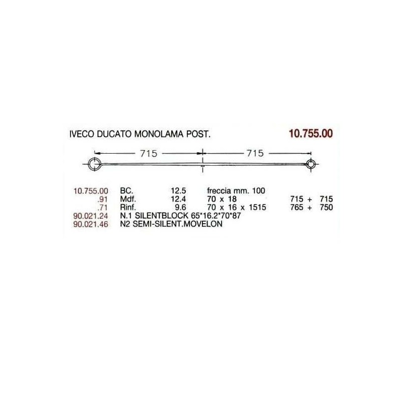 KIT RFZO. T PAR IVECO DUCATO 70/16 765+750 TETON