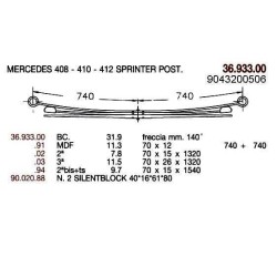 KIT REFUERZO BALLESTAS T MERCEDES 408-410-412 70/15 770+770 C/T