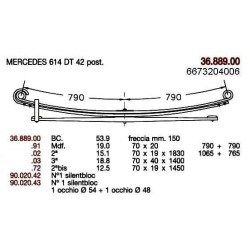 KIT RFZO T PAR MERCEDES 512/614 ATEGO 70/19*1450