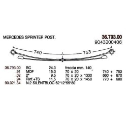 KIT RFZO T PAR MERCEDES SPRINTER 70/20 770+680