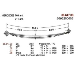 KIT RFZO D PAR MERCEDES 709-711 70/14 590+900