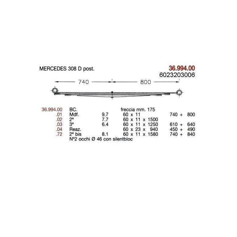 KIT REFUERZO T PAR MERCEDES 310 D 60/11 740+840