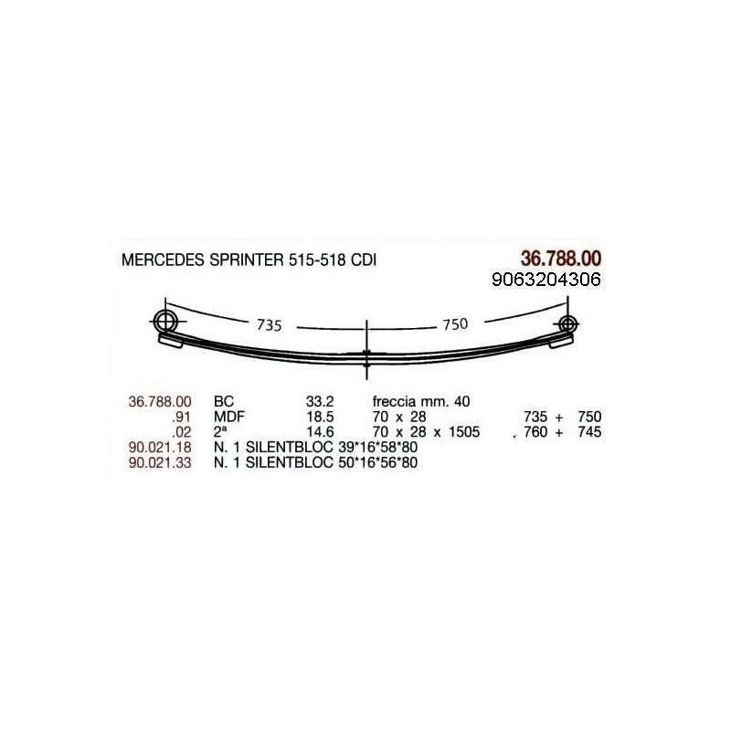 KIT RFZO T PAR MERCEDES SPRINTER 70/28 660+670