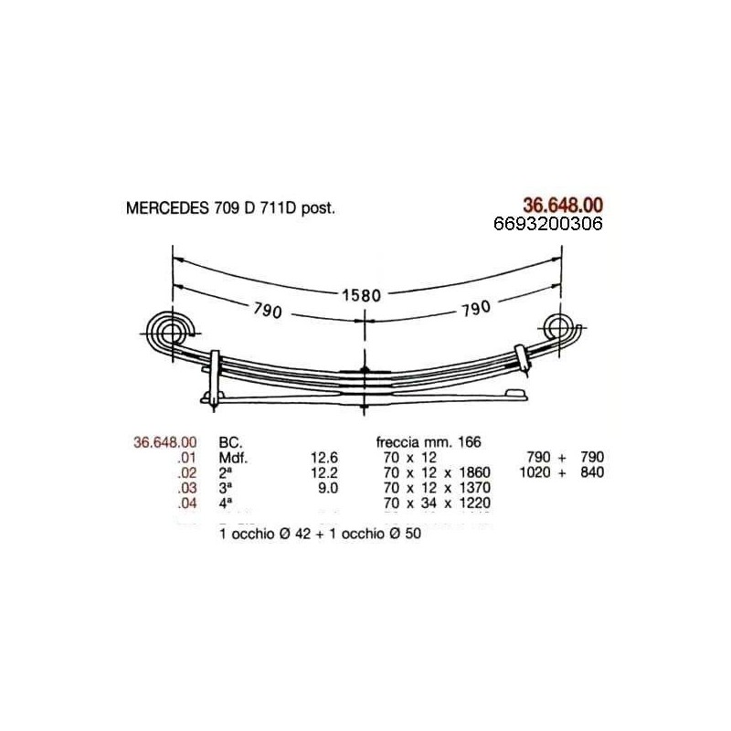 1ª T PAR MERCEDES 709 70/12 790+790 @42@50