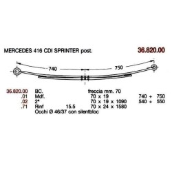KIT RFZO T MERCEDES 416 CDI 70/24 770+770