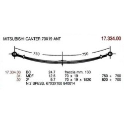 2ª D PAR MITSUBISHI CANTER 70/19 820+700
