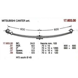 1ª D PAR MITSUBISHI CANTER 70/15 600+600