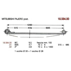1ª T MITSUBISHI PAJERO 70/6 515+685 @33 @28