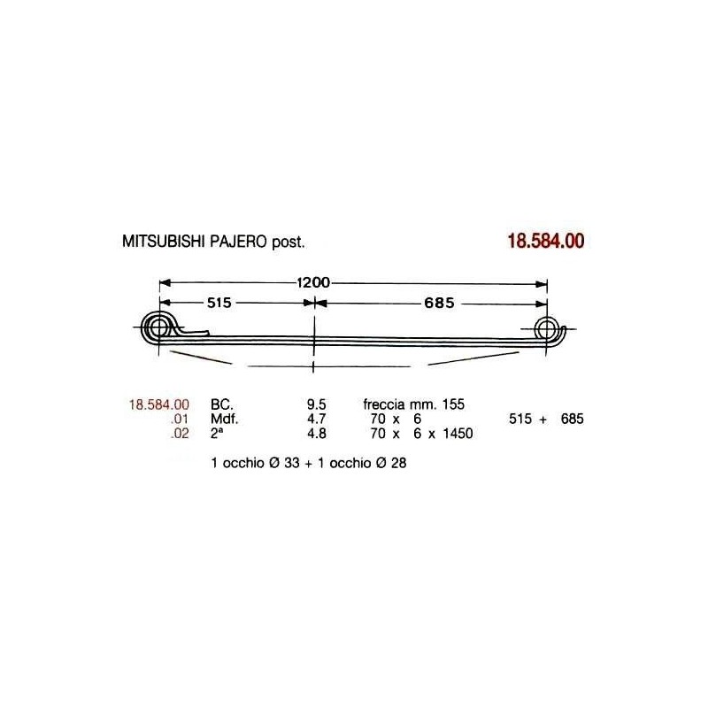 1ª T MITSUBISHI PAJERO 70/6 515+685 @33 @28