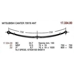 1ª D PAR MITSUBISHI CANTER 70/19 750+750