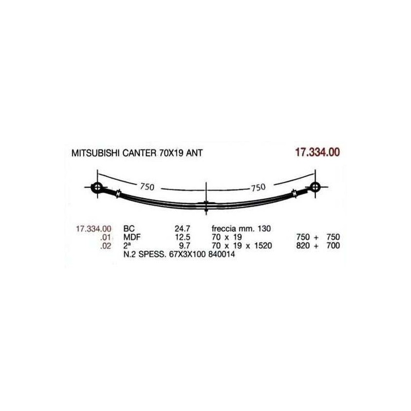 1ª D PAR MITSUBISHI CANTER 70/19 750+750