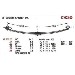 KIT RFZO D PAR MITSUBISHI CANTER 70/15*1210 C/TOPE