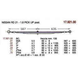 KIT RFZO. T. NISSAN RD21-1.8 PICK-UP 60/8 590+655