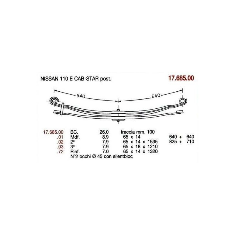 KIT RFZO T PAR NISSAN CABSTAR 65/14 640+640