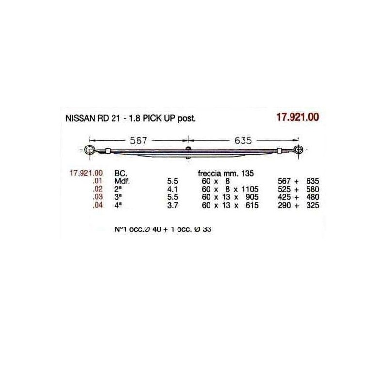 BTA T NISSAN PICK-UP 2+2H 60/8 565+635 @40@33