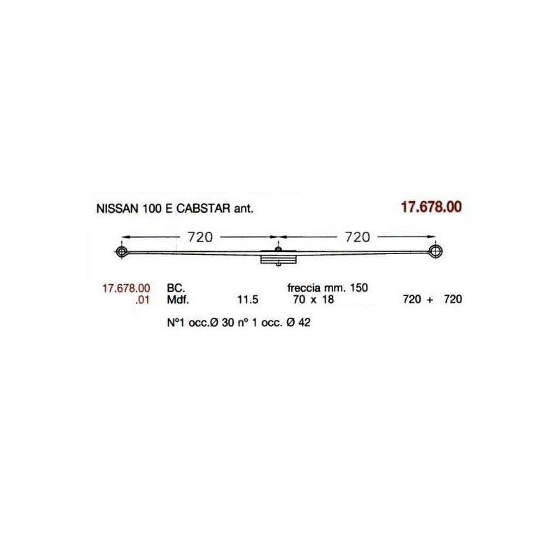 1ª D PAR NISSAN CABSTAR 70/18 720+720 C/CASQ