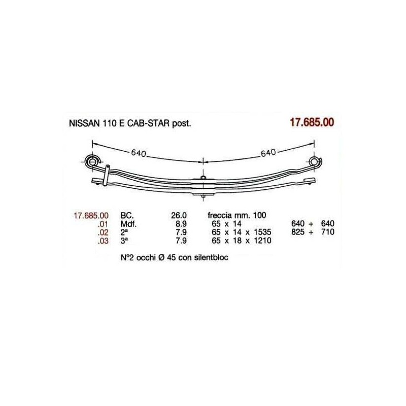 3ª T PAR NISSAN CABSTAR 65/18 605+605
