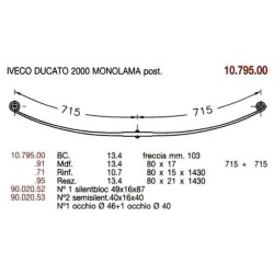 KIT RFZO T PAR OPEL MOVANO 80/21*1330 TETON @20