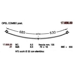 1ª T PAR OPEL COMBO 70/16 685+630 C/S