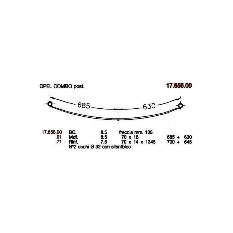 KIT RFZO T PAR OPEL COMBO 70/14 700+645