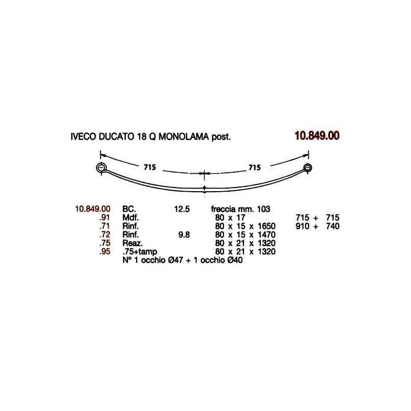 BTA T PAR DUCATO/PEUGEOT 1H 80/17*1430 C/S