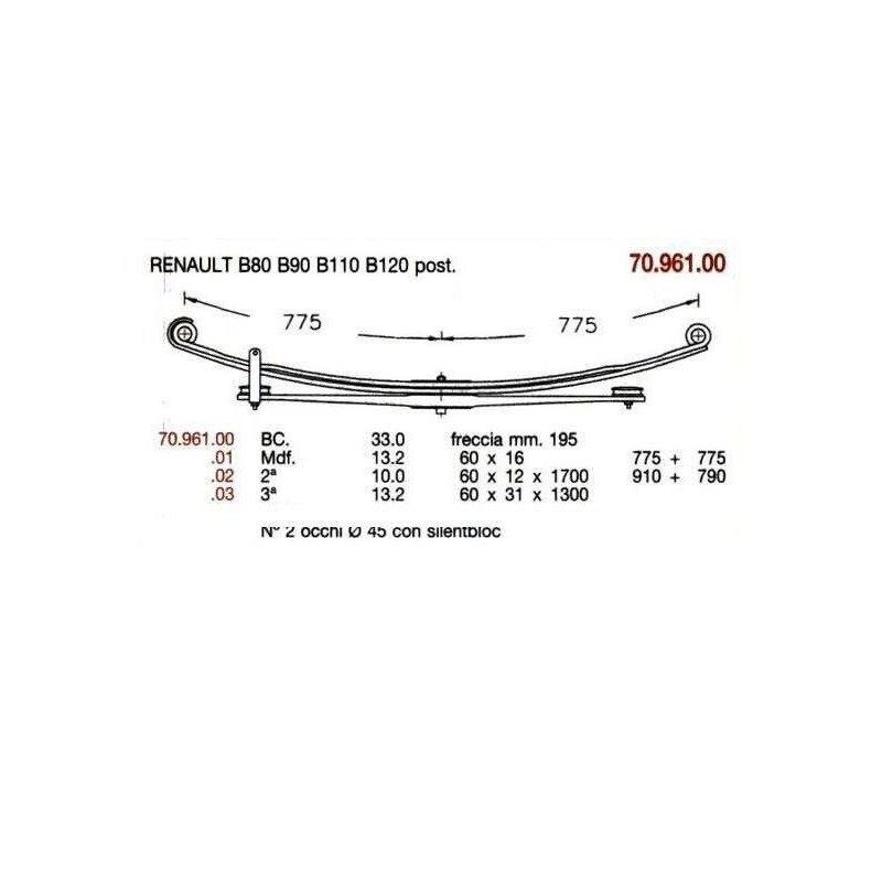 2ª T PAR RENAULT MASCOTTE 130 60/12 910+790