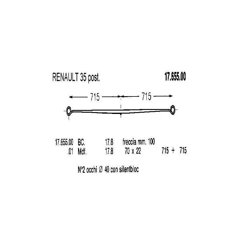 BTA T PAR REANULT MASTER T35 70/22 715+715 C/S