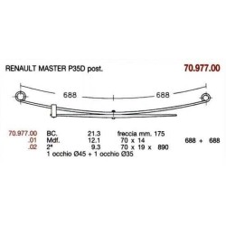 BTA T PAR RENAULT MASTER 1+1H 70/14 688+688 @45@35