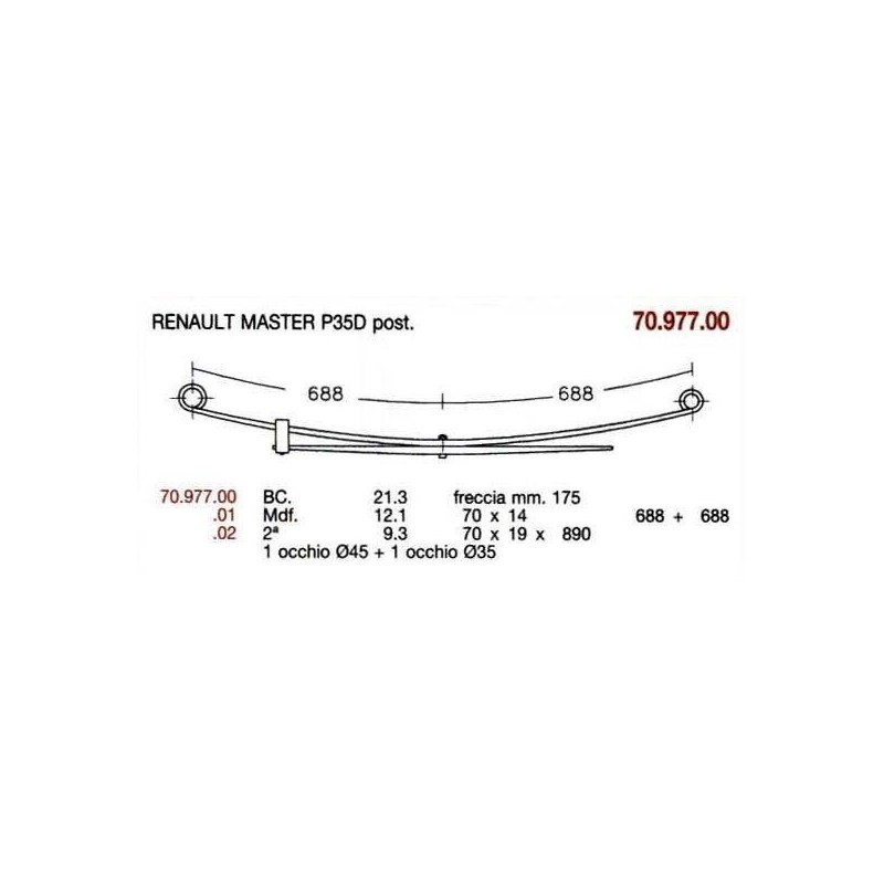 BTA T PAR RENAULT MASTER 1+1H 70/14 688+688 @45@35