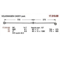 1ª T PAR VOLKSWAGEN CADDY 60/17 735+575 @40 C/S