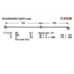 KIT RFZO T VOLKSWAGEN CADDY 60/15 770+605