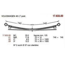 KIT RFZO T PAR VOLKSWAGEN LT46 70/15 770+770