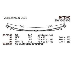 KIT RFZO T PAR VOLKSWAGEN 2E35 70/20 770+680
